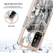 For OPPO A94 5G / A95 5G Electroplating Marble Dual-side IMD Phone Case(Totem Elephant)