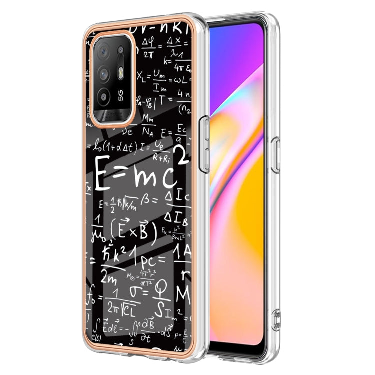 For OPPO A94 5G / A95 5G Electroplating Marble Dual-side IMD Phone Case(Equation) - OPPO Cases by PMC TechLife | Online Shopping South Africa | PMC TechLife | Buy Now Pay Later Mobicred