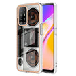 For OPPO A94 5G / A95 5G Electroplating Marble Dual-side IMD Phone Case(Retro Radio) - OPPO Cases by PMC TechLife | Online Shopping South Africa | PMC TechLife | Buy Now Pay Later Mobicred