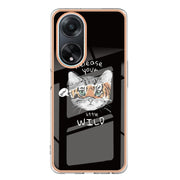 For OPPO A98 Electroplating Marble Dual-side IMD Phone Case(Natural Growth)