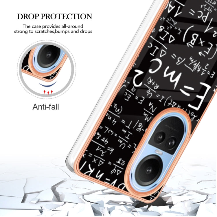 For OPPO Reno10 5G Global Electroplating Marble Dual-side IMD Phone Case(Equation) - OPPO Cases by PMC TechLife | Online Shopping South Africa | PMC TechLife | Buy Now Pay Later Mobicred