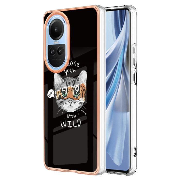 For OPPO Reno10 5G Global Electroplating Marble Dual-side IMD Phone Case(Natural Growth) - OPPO Cases by PMC TechLife | Online Shopping South Africa | PMC TechLife | Buy Now Pay Later Mobicred