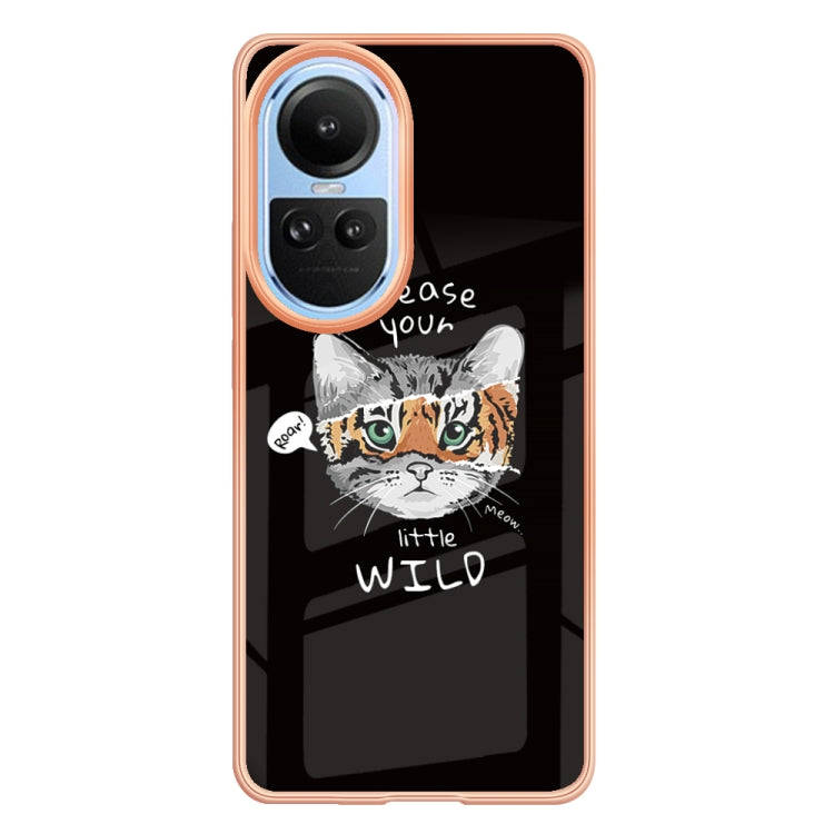 For OPPO Reno10 5G Global Electroplating Marble Dual-side IMD Phone Case(Natural Growth)