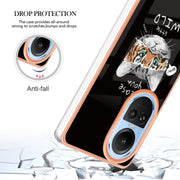For OPPO Reno10 5G Global Electroplating Marble Dual-side IMD Phone Case(Natural Growth)
