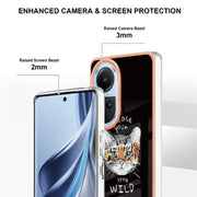 For OPPO Reno10 5G Global Electroplating Marble Dual-side IMD Phone Case(Natural Growth)
