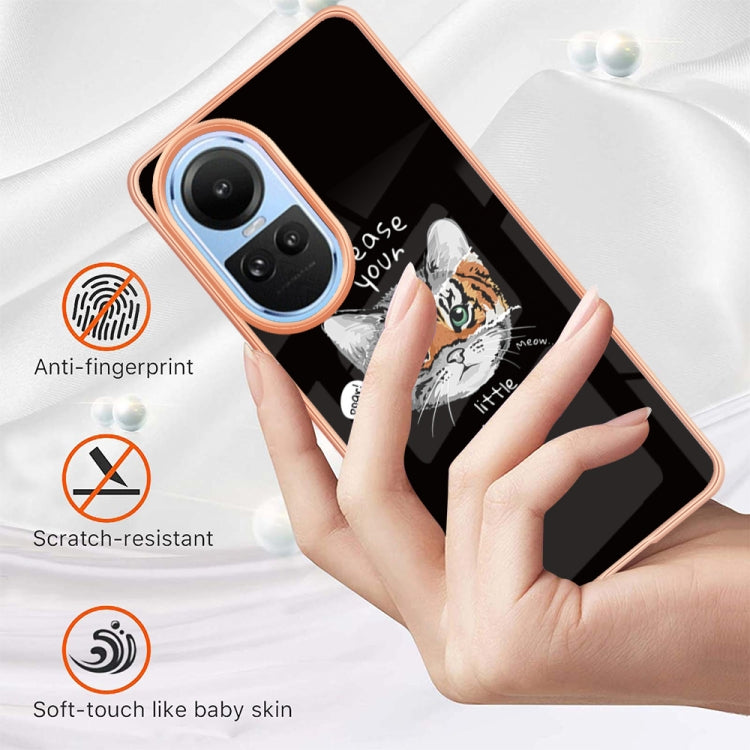 For OPPO Reno10 5G Global Electroplating Marble Dual-side IMD Phone Case(Natural Growth)