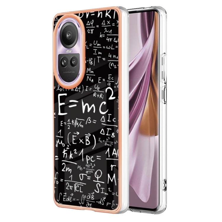 For OPPO Reno10 Pro 5G Global Electroplating Marble Dual-side IMD Phone Case(Equation) - OPPO Cases by PMC TechLife | Online Shopping South Africa | PMC TechLife | Buy Now Pay Later Mobicred