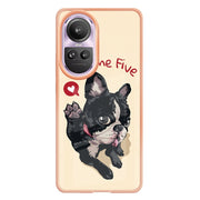 For OPPO Reno10 Pro 5G Global Electroplating Marble Dual-side IMD Phone Case(Lucky Dog)