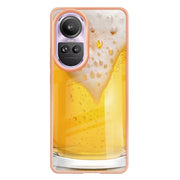 For OPPO Reno10 Pro 5G Global Electroplating Marble Dual-side IMD Phone Case(Draft Beer)