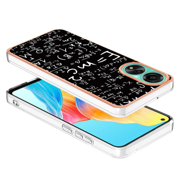 For OPPO A78 4G Electroplating Marble Dual-side IMD Phone Case(Equation) - OPPO Cases by PMC TechLife | Online Shopping South Africa | PMC TechLife | Buy Now Pay Later Mobicred