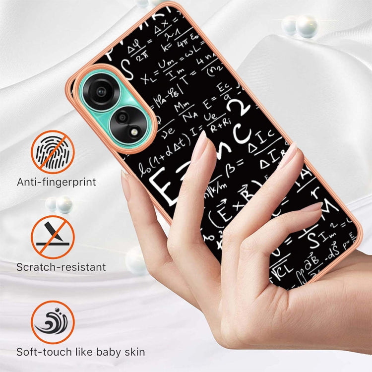 For OPPO A78 4G Electroplating Marble Dual-side IMD Phone Case(Equation) - OPPO Cases by PMC TechLife | Online Shopping South Africa | PMC TechLife | Buy Now Pay Later Mobicred