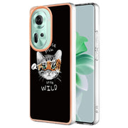For OPPO Reno11 5G Global Electroplating Marble Dual-side IMD Phone Case(Natural Growth)