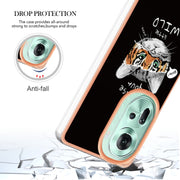 For OPPO Reno11 5G Global Electroplating Marble Dual-side IMD Phone Case(Natural Growth)