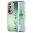 For OPPO Reno11 Pro 5G Global Electroplating Marble Dual-side IMD Phone Case(Smile) - Reno11 Pro Cases by PMC TechLife | Online Shopping South Africa | PMC TechLife | Buy Now Pay Later Mobicred