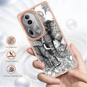 For OPPO Reno11 Pro 5G Global Electroplating Marble Dual-side IMD Phone Case(Totem Elephant)