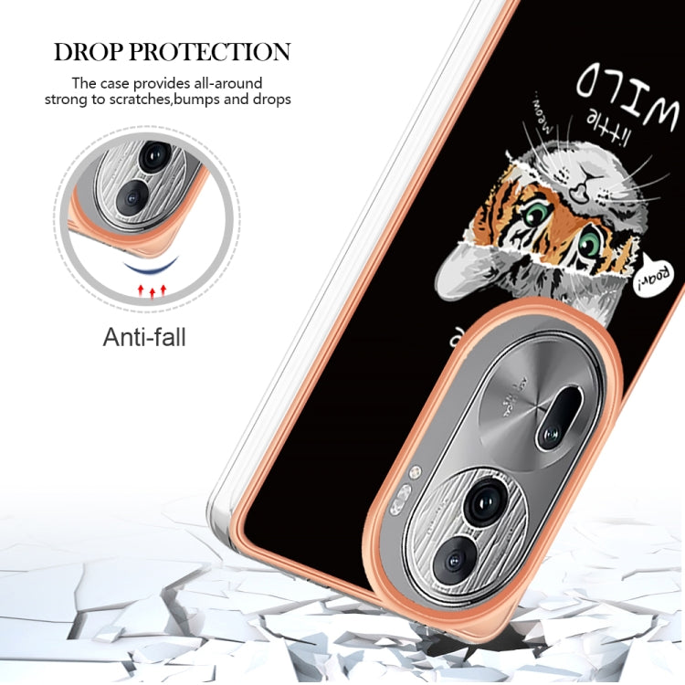 For OPPO Reno11 Pro 5G Global Electroplating Marble Dual-side IMD Phone Case(Natural Growth) - Reno11 Pro Cases by PMC TechLife | Online Shopping South Africa | PMC TechLife | Buy Now Pay Later Mobicred