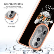 For OPPO Reno11 Pro 5G Global Electroplating Marble Dual-side IMD Phone Case(Natural Growth)
