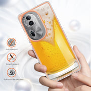 For OPPO Reno11 Pro 5G Global Electroplating Marble Dual-side IMD Phone Case(Draft Beer)