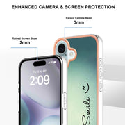 For iPhone 16 Electroplating Marble Dual-side IMD Phone Case(Smile)