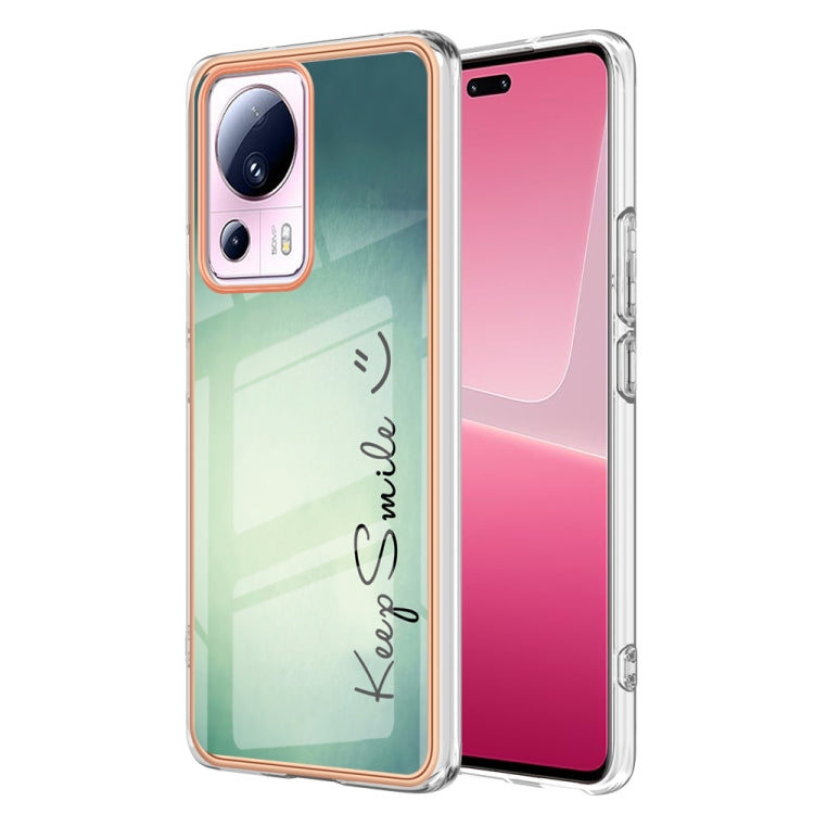 For Xiaomi 13 Lite 5G Electroplating Marble Dual-side IMD Phone Case(Smile) - 13 Lite Cases by PMC TechLife | Online Shopping South Africa | PMC TechLife | Buy Now Pay Later Mobicred
