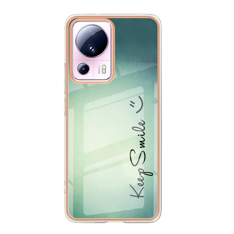 For Xiaomi 13 Lite 5G Electroplating Marble Dual-side IMD Phone Case(Smile) - 13 Lite Cases by PMC TechLife | Online Shopping South Africa | PMC TechLife | Buy Now Pay Later Mobicred