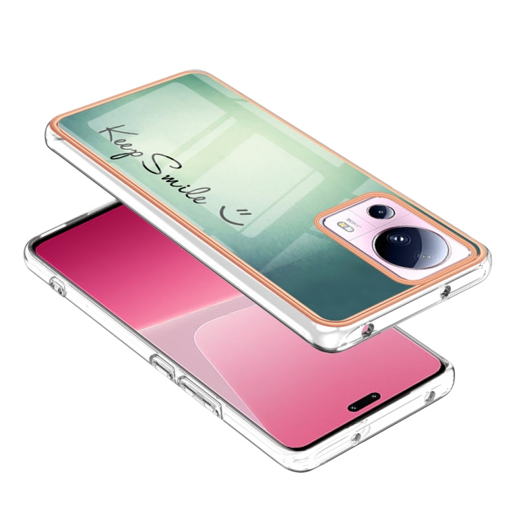 For Xiaomi 13 Lite 5G Electroplating Marble Dual-side IMD Phone Case(Smile) - 13 Lite Cases by PMC TechLife | Online Shopping South Africa | PMC TechLife | Buy Now Pay Later Mobicred