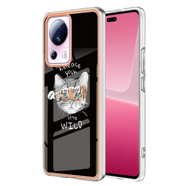 For Xiaomi 13 Lite 5G Electroplating Marble Dual-side IMD Phone Case(Natural Growth) - 13 Lite Cases by PMC TechLife | Online Shopping South Africa | PMC TechLife | Buy Now Pay Later Mobicred