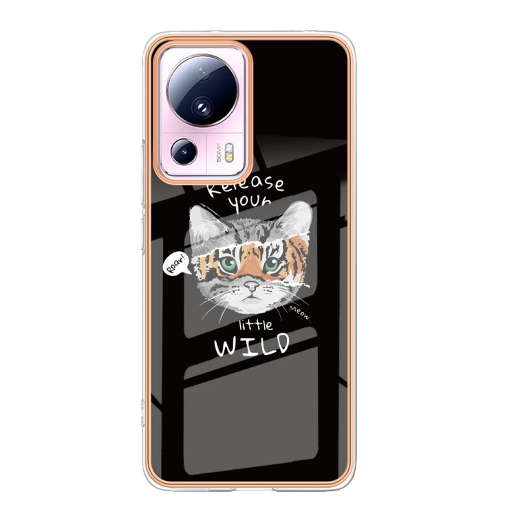 For Xiaomi 13 Lite 5G Electroplating Marble Dual-side IMD Phone Case(Natural Growth) - 13 Lite Cases by PMC TechLife | Online Shopping South Africa | PMC TechLife | Buy Now Pay Later Mobicred
