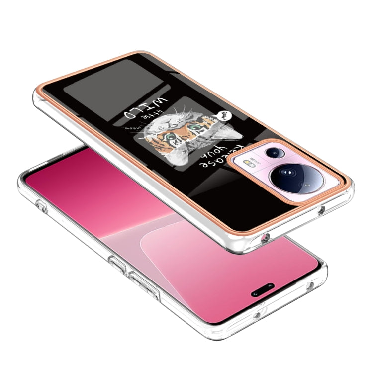 For Xiaomi 13 Lite 5G Electroplating Marble Dual-side IMD Phone Case(Natural Growth) - 13 Lite Cases by PMC TechLife | Online Shopping South Africa | PMC TechLife | Buy Now Pay Later Mobicred