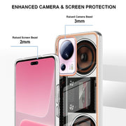 For Xiaomi 13 Lite 5G Electroplating Marble Dual-side IMD Phone Case(Retro Radio)