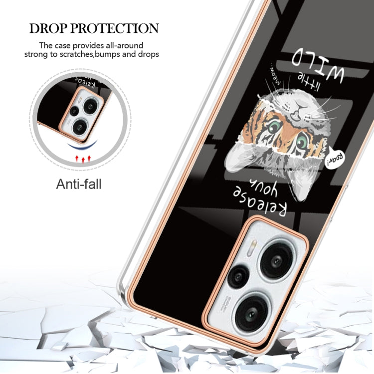 For Xiaomi Poco F5 / Redmi Note 12 Turbo Electroplating Marble Dual-side IMD Phone Case(Natural Growth) - Xiaomi Cases by PMC TechLife | Online Shopping South Africa | PMC TechLife | Buy Now Pay Later Mobicred