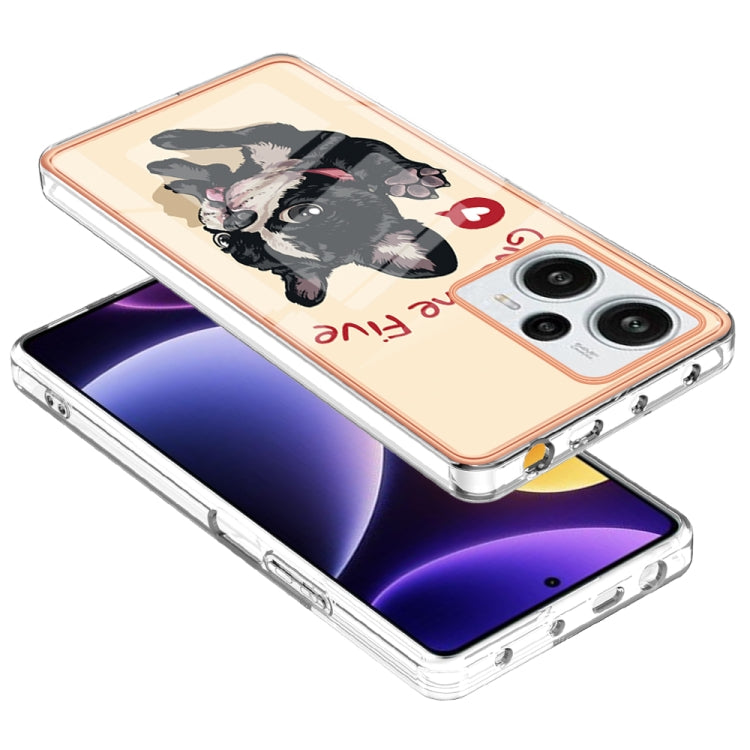 For Xiaomi Poco F5 / Redmi Note 12 Turbo Electroplating Marble Dual-side IMD Phone Case(Lucky Dog) - free shipping - PMC TechLife - Order now!