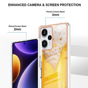 For Xiaomi Poco F5 / Redmi Note 12 Turbo Electroplating Marble Dual-side IMD Phone Case(Draft Beer)