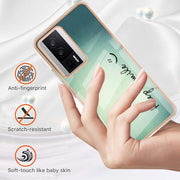 For Xiaomi Poco F5 Pro 5G / Redmi K60 Electroplating Marble Dual-side IMD Phone Case(Smile)