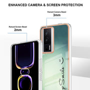 For Xiaomi Poco F5 Pro 5G / Redmi K60 Electroplating Marble Dual-side IMD Phone Case(Smile)