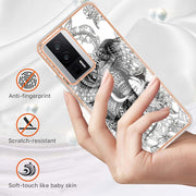 For Xiaomi Poco F5 Pro 5G / Redmi K60 Electroplating Marble Dual-side IMD Phone Case(Totem Elephant)