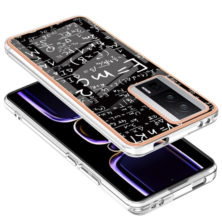 For Xiaomi Poco F5 Pro 5G / Redmi K60 Electroplating Marble Dual-side IMD Phone Case(Equation) - Xiaomi Cases by PMC TechLife | Online Shopping South Africa | PMC TechLife | Buy Now Pay Later Mobicred