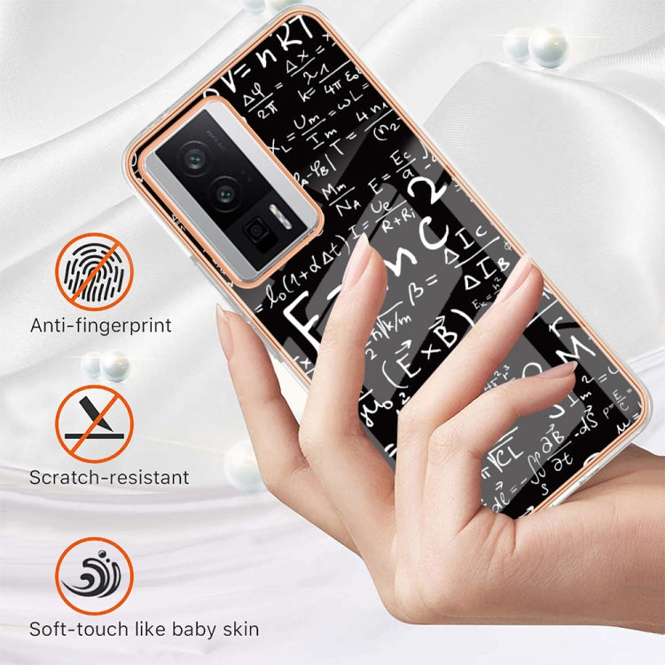 For Xiaomi Poco F5 Pro 5G / Redmi K60 Electroplating Marble Dual-side IMD Phone Case(Equation) - Xiaomi Cases by PMC TechLife | Online Shopping South Africa | PMC TechLife | Buy Now Pay Later Mobicred