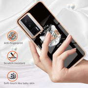 For Xiaomi Poco F5 Pro 5G / Redmi K60 Electroplating Marble Dual-side IMD Phone Case(Natural Growth)