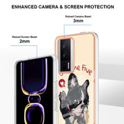 For Xiaomi Poco F5 Pro 5G / Redmi K60 Electroplating Marble Dual-side IMD Phone Case(Lucky Dog)