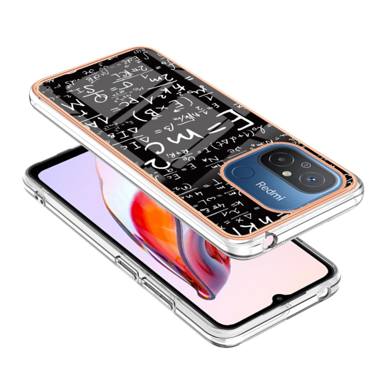 For Xiaomi Redmi 12C / 11A 4G Electroplating Marble Dual-side IMD Phone Case(Equation) - Xiaomi Cases by PMC TechLife | Online Shopping South Africa | PMC TechLife | Buy Now Pay Later Mobicred