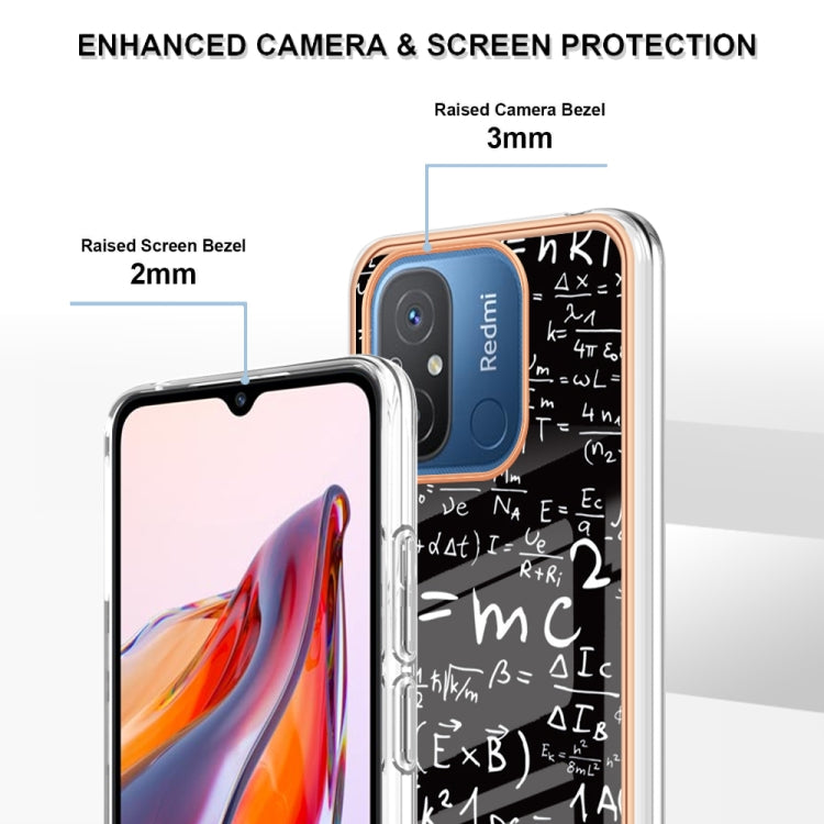 For Xiaomi Redmi 12C / 11A 4G Electroplating Marble Dual-side IMD Phone Case(Equation) - Xiaomi Cases by PMC TechLife | Online Shopping South Africa | PMC TechLife | Buy Now Pay Later Mobicred