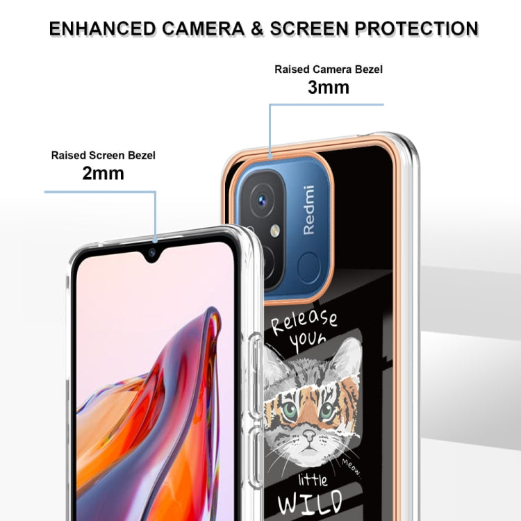 For Xiaomi Redmi 12C / 11A 4G Electroplating Marble Dual-side IMD Phone Case(Natural Growth) - Xiaomi Cases by PMC TechLife | Online Shopping South Africa | PMC TechLife | Buy Now Pay Later Mobicred