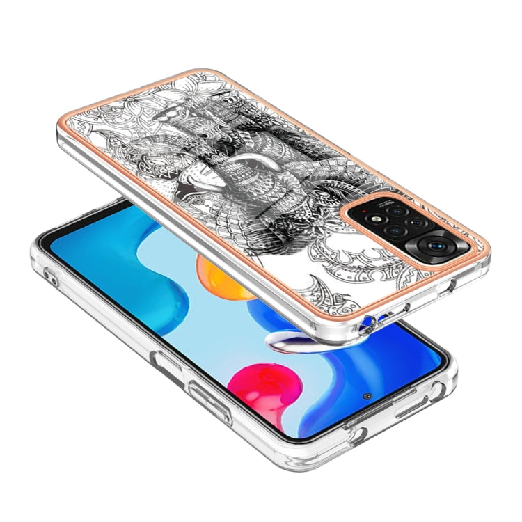 For Xiaomi Redmi Note 11s / Note 11 4G Electroplating Marble Dual-side IMD Phone Case(Totem Elephant) - Xiaomi Cases by PMC TechLife | Online Shopping South Africa | PMC TechLife | Buy Now Pay Later Mobicred