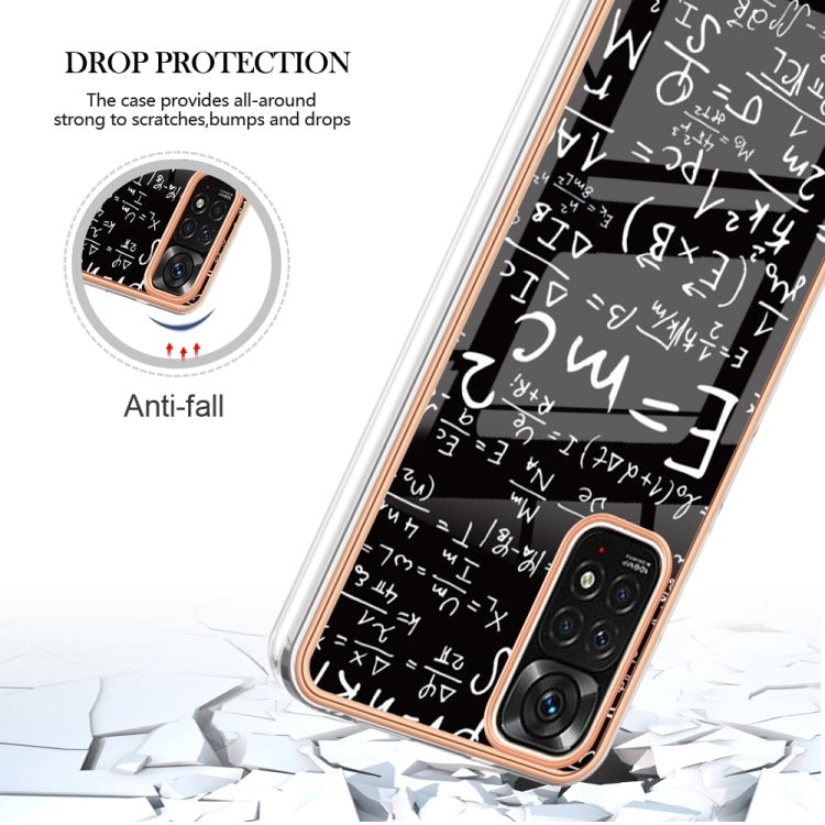 For Xiaomi Redmi Note 11s / Note 11 4G Electroplating Marble Dual-side IMD Phone Case(Equation) - Xiaomi Cases by PMC TechLife | Online Shopping South Africa | PMC TechLife | Buy Now Pay Later Mobicred