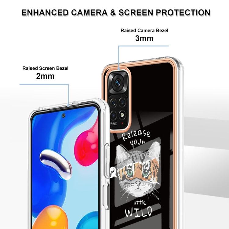 For Xiaomi Redmi Note 11s / Note 11 4G Electroplating Marble Dual-side IMD Phone Case(Natural Growth) - Xiaomi Cases by PMC TechLife | Online Shopping South Africa | PMC TechLife | Buy Now Pay Later Mobicred