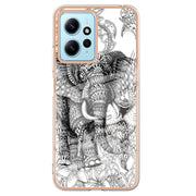 For Xiaomi Redmi Note 12 4G Electroplating Marble Dual-side IMD Phone Case(Totem Elephant)