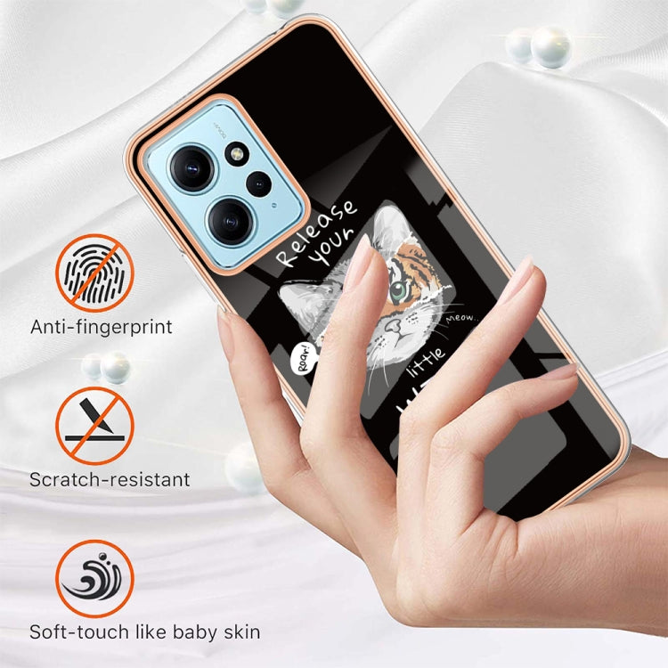 For Xiaomi Redmi Note 12 4G Electroplating Marble Dual-side IMD Phone Case(Natural Growth) - Xiaomi Cases by PMC TechLife | Online Shopping South Africa | PMC TechLife | Buy Now Pay Later Mobicred