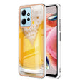 For Xiaomi Redmi Note 12 4G Electroplating Marble Dual-side IMD Phone Case(Draft Beer) - Xiaomi Cases by PMC TechLife | Online Shopping South Africa | PMC TechLife | Buy Now Pay Later Mobicred