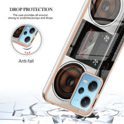 For Xiaomi Redmi Note 12 5G Global Electroplating Marble Dual-side IMD Phone Case(Retro Radio)
